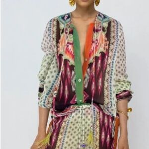 Zara Boho Printed Blouse